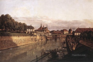 Bernardo Bellotto Painting - Zwinger Waterway urban Bernardo Bellotto